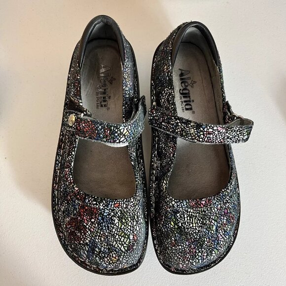 Alegria Belle Clogs Mary Jane Size 37 Cathedral‎ Multicolor Womens Comfort Shoes - Picture 10 of 12